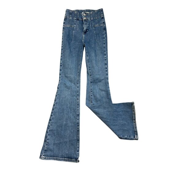 Free People x We The Free Women's 26 Jayde Flare in Sunburst Blue - Picture 12 of 12